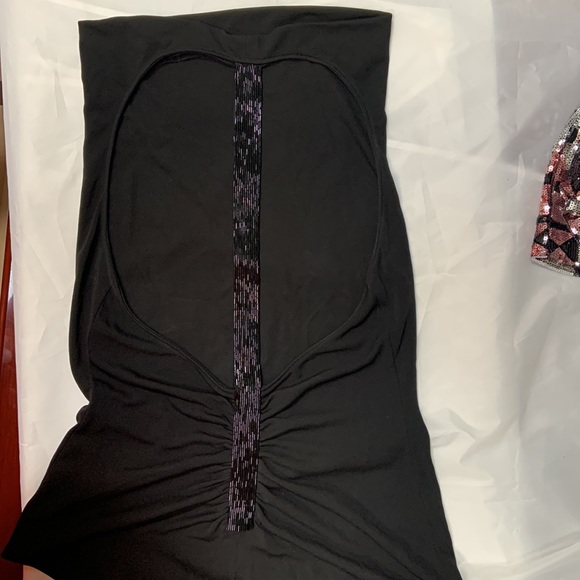 Adrianna Papell Evening Gown Size 8 Black Back out - Picture 6 of 7